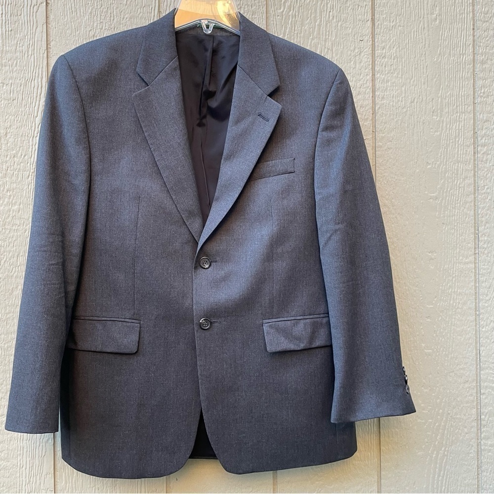 Lauren Ralph Lauren Blazer Men's‎ M 100% Wool Suit Jacket Gray 2 button